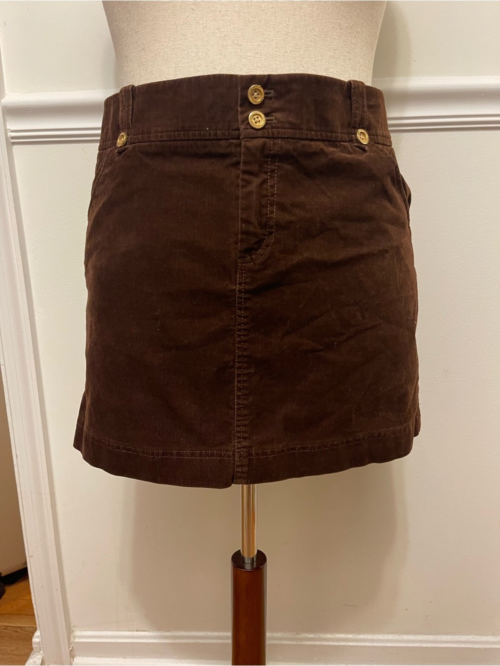 Lilly Pulitzer Brown Corduroy Mini Skirt – Size 8